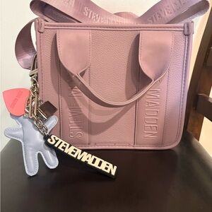 Steve Madden Lilic Structured Satchel with Charm Accents